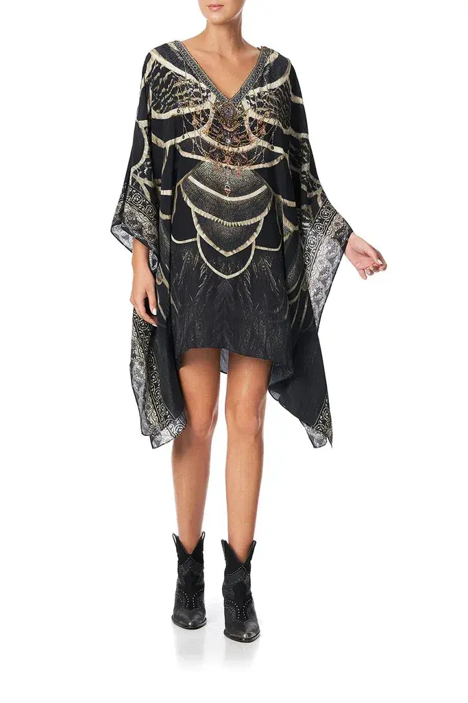 Camilla Kaftan W Button Up Sleeves Under A Full Moon Black Size 12 - Image 1