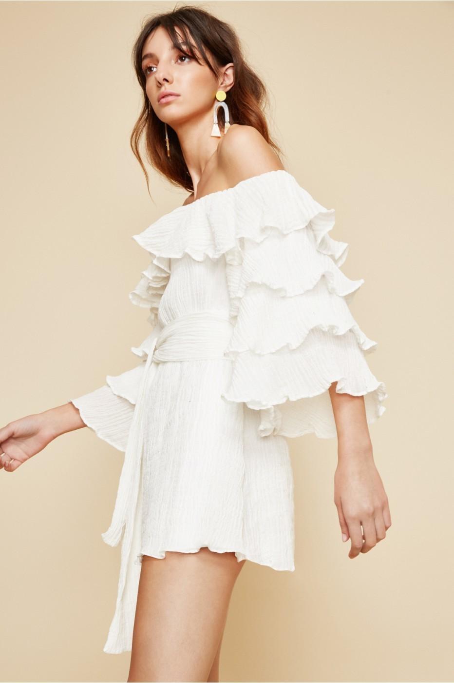 C/MEO Collective Sacrifices Mini Dress White Size XXS/ AU 6 for rent on The Volte - main image