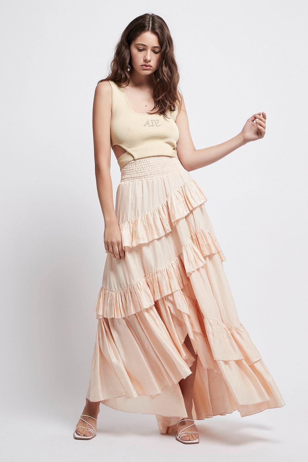 Aje Armeria Waterfall Skirt Size M/Au 8 - Image 3
