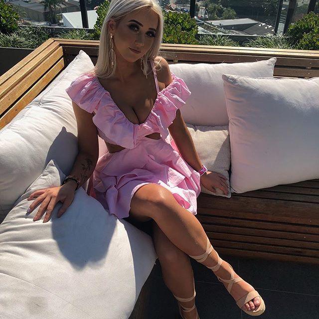 SOFIA THE LABEL | Rose Dress in Baby Pink | Size 6 - Image 7