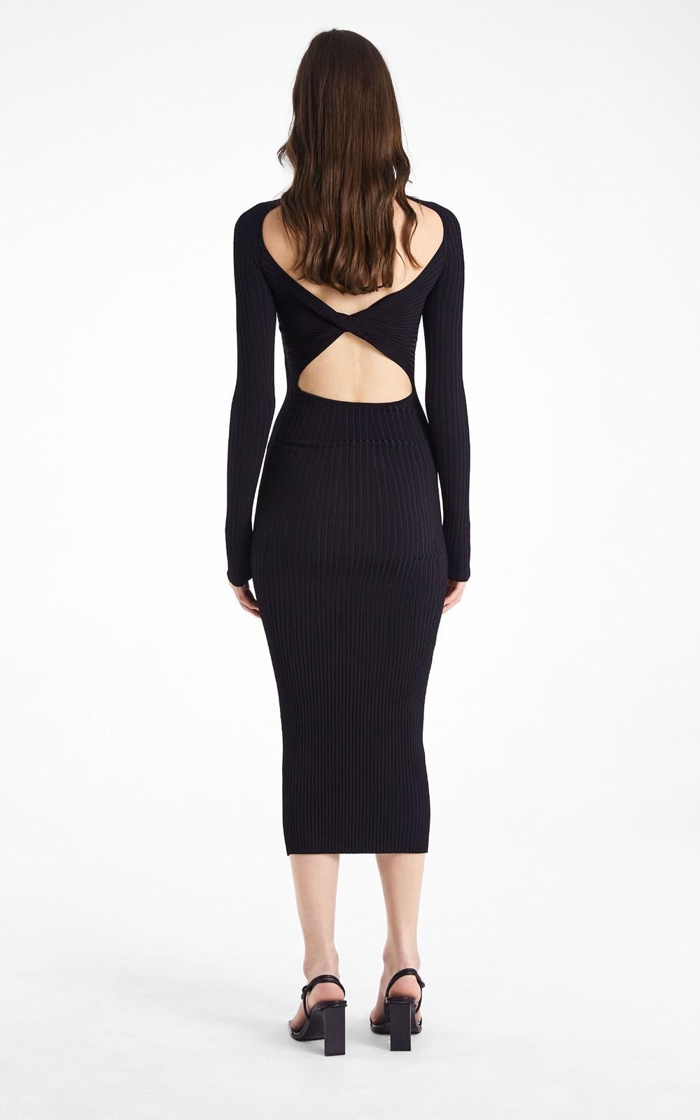 Dion Lee Rib Twist Dress Black Size 8 - Image 3