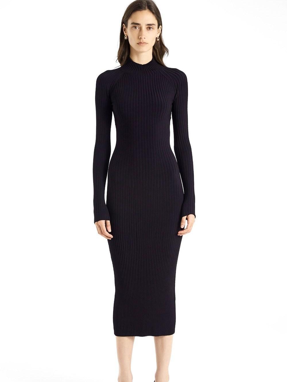 Dion Lee Rib Twist Dress Black Size 8 - Image 1