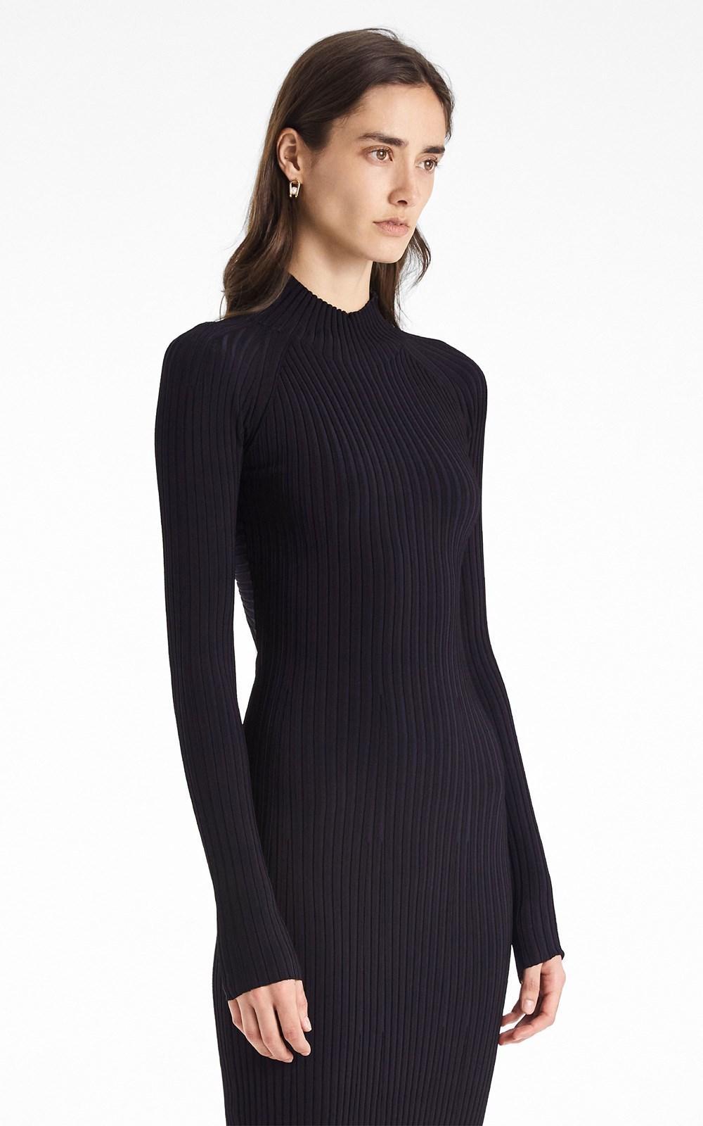 Dion Lee Rib Twist Dress Black Size 8 - Image 2