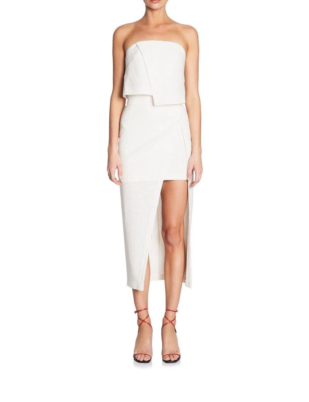 Manning Cartell Marvellous Creations Crop Bustier & Skirt in White Size 6 - Image 1