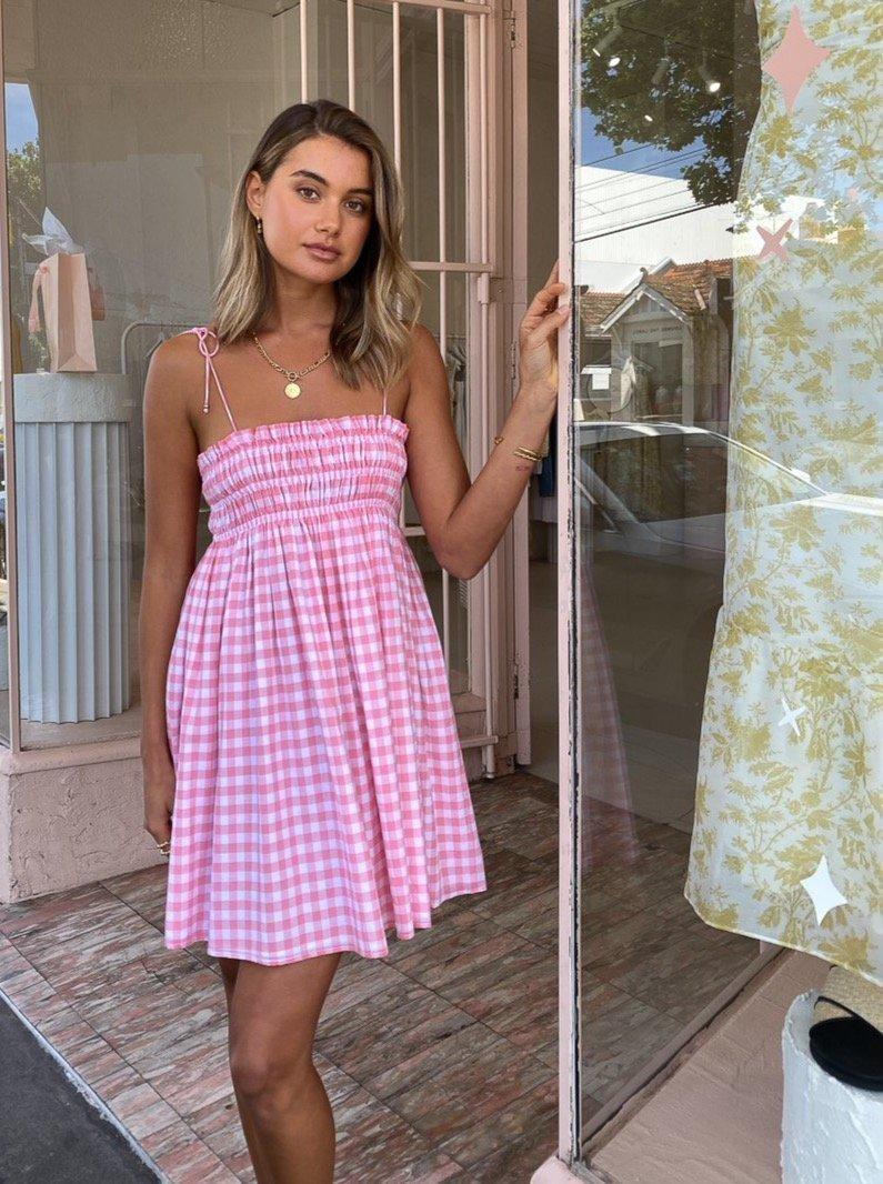 Steele Ayanna Dress Quartz Check Size XS - Image 6