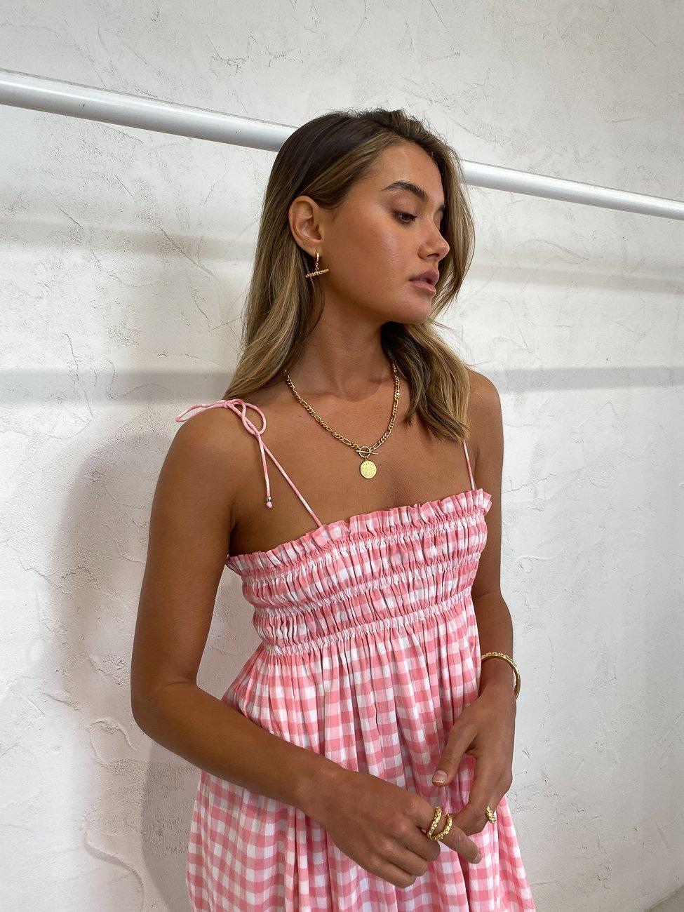 Steele Ayanna Dress Quartz Check Size XS for rent on The Volte - main image