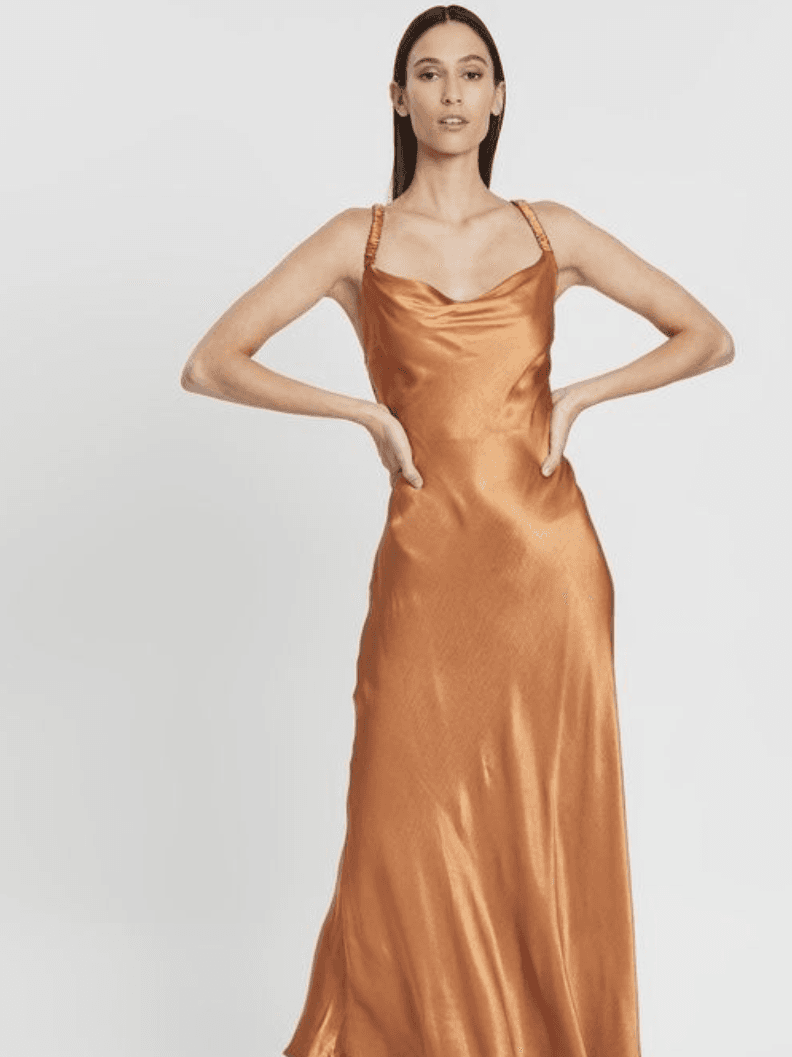 Bec & Bridge Lani midi dress gold size 6 - Image 1