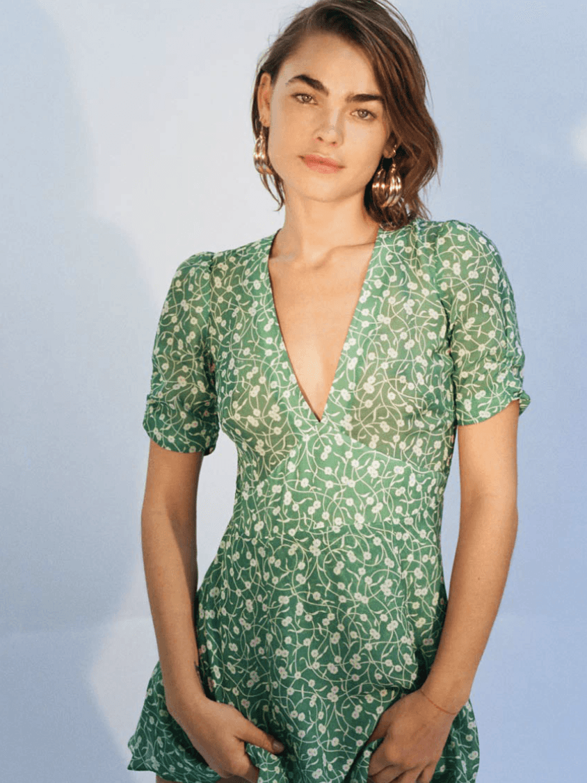 Realisation Par the ozzie poison ivy silk mini dress green size 6 - Image 1