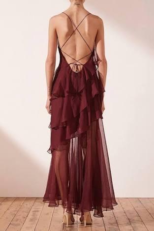 Shona Joy Gabriela Gabriela Cross Back Tiered Maxi Size 8 - Image 2