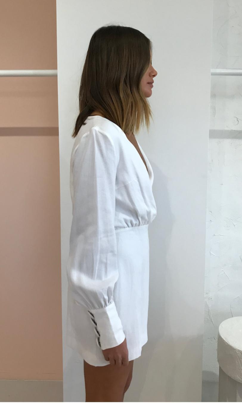 THIRD FORM MOVE ON LS MINI DRESS IN OFF WHITE for rent on The Volte - main image