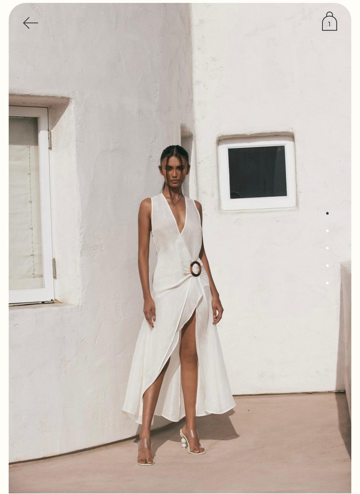 Cult Gaia Solene Off White Cover Up Dress Size S - Image 1