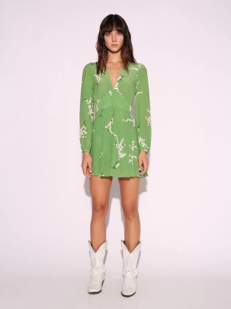 Realisation Par The Kate Dress Summer Loving Green Size 4 - Image 1