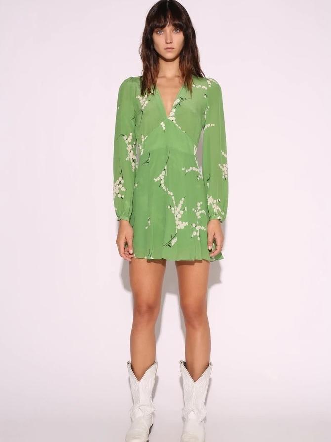 Realisation Par The Kate Dress Summer Loving Green Size 6 - Image 1