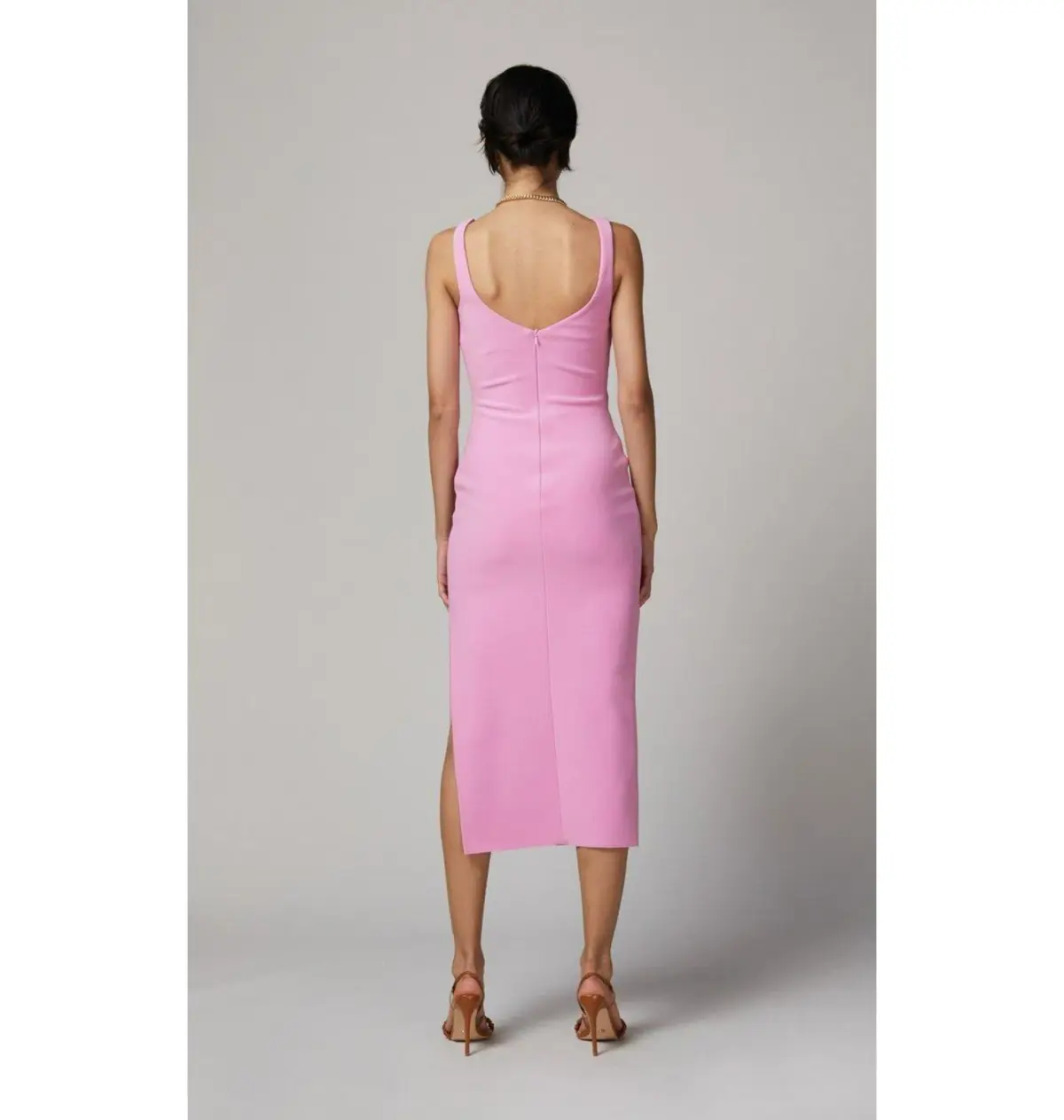 Bec & Bridge Joelle Midi Dress Pink Size AU 6 - Image 2