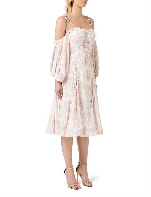 Thurley Sardinia Midi Dress Dusty Pink Size 6 - Image 2