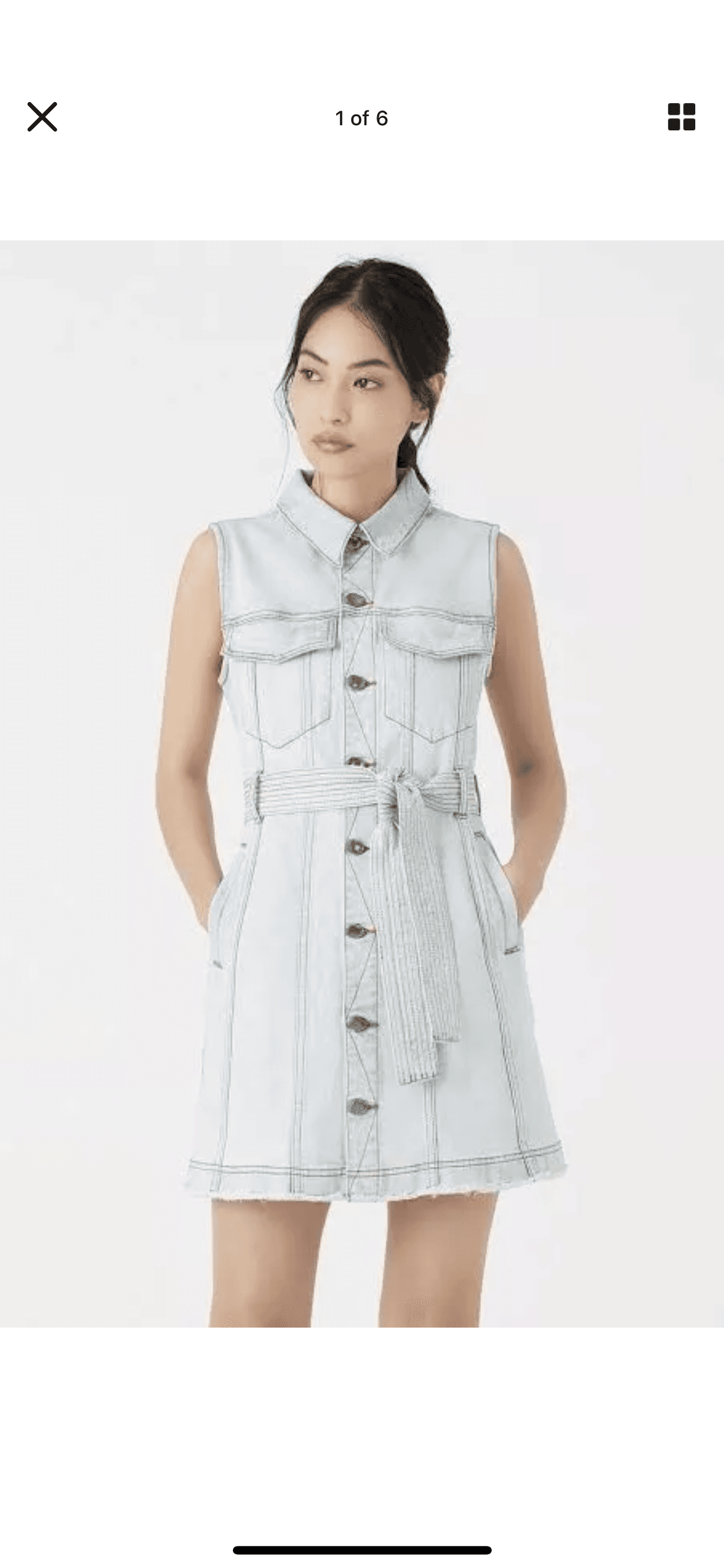 Aje Mimosa Alek Denim Mini Dress Blue Size 8 - Image 1