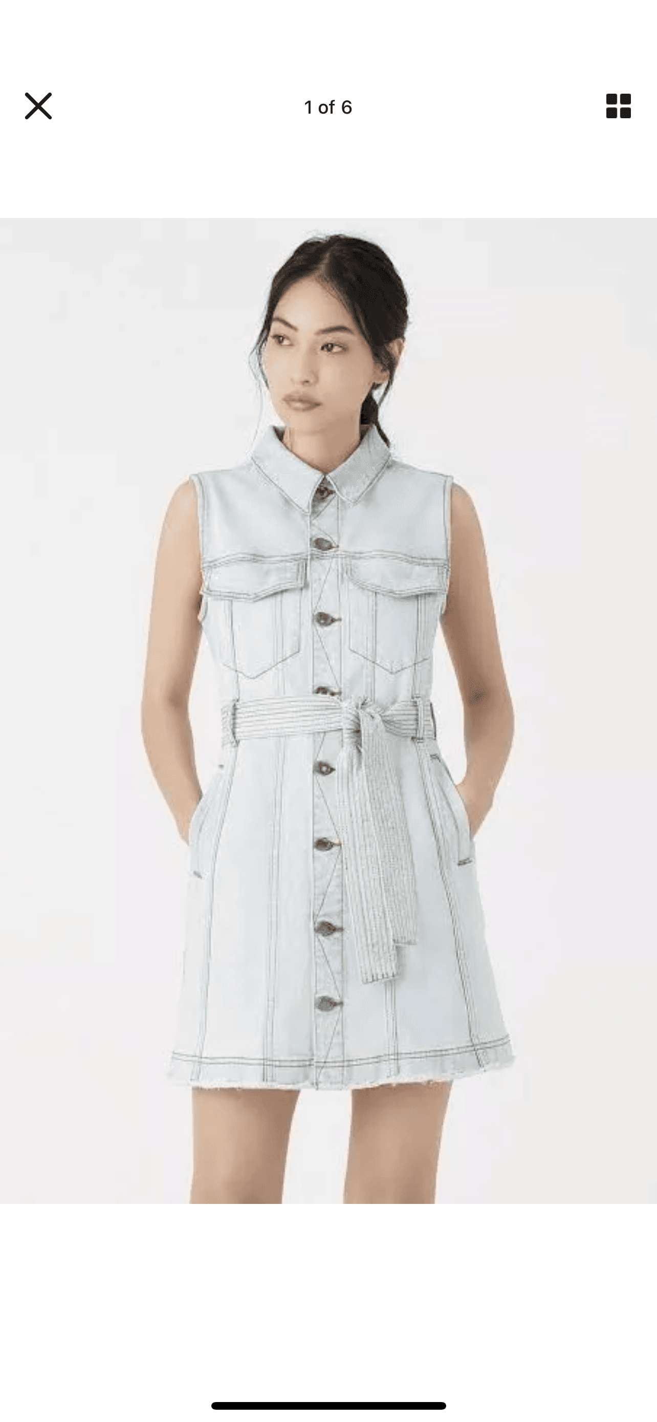 Aje Mimosa Alek Denim Mini Dress Blue Size 8 - Image 1