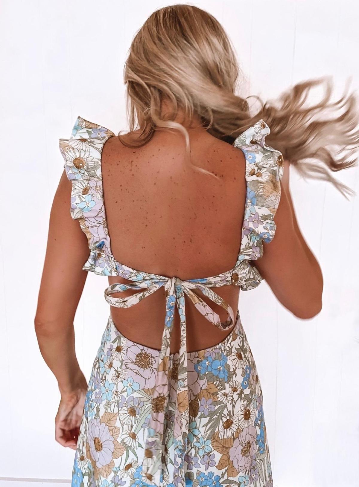 Zimmermann Super Eight Frilled Midi Dress Floral Size 0/AU 8 - Image 4