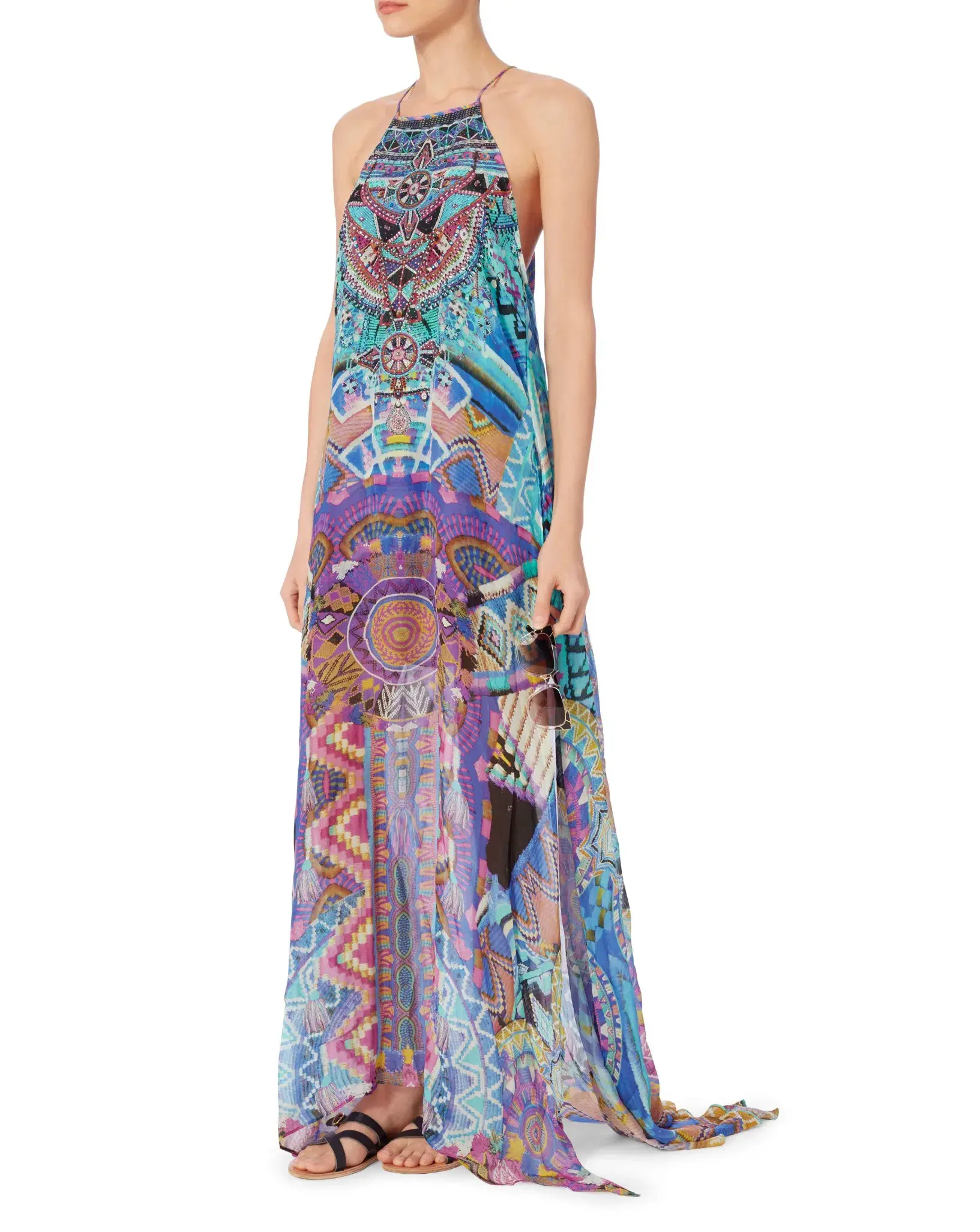 Camilla Alice in Essaouira Sheer Overlay Dress Print Size 8 - Image 4
