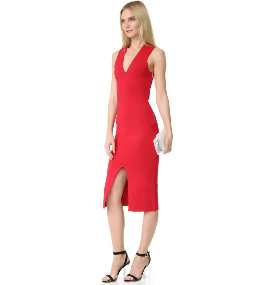Dion Lee Bandage Back Fitted Dress Red Size AU 6 for rent on The Volte - main image