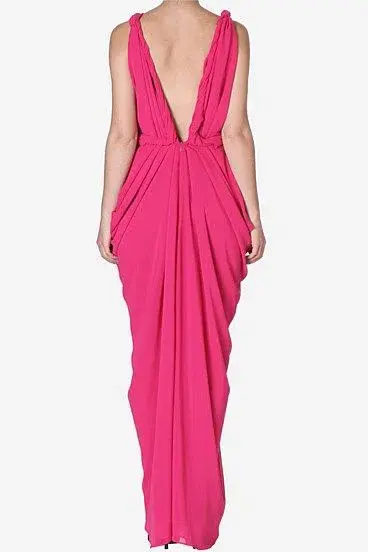 Carla Zampatti Forget Me Knot Dress Pink Size 8 - Image 2