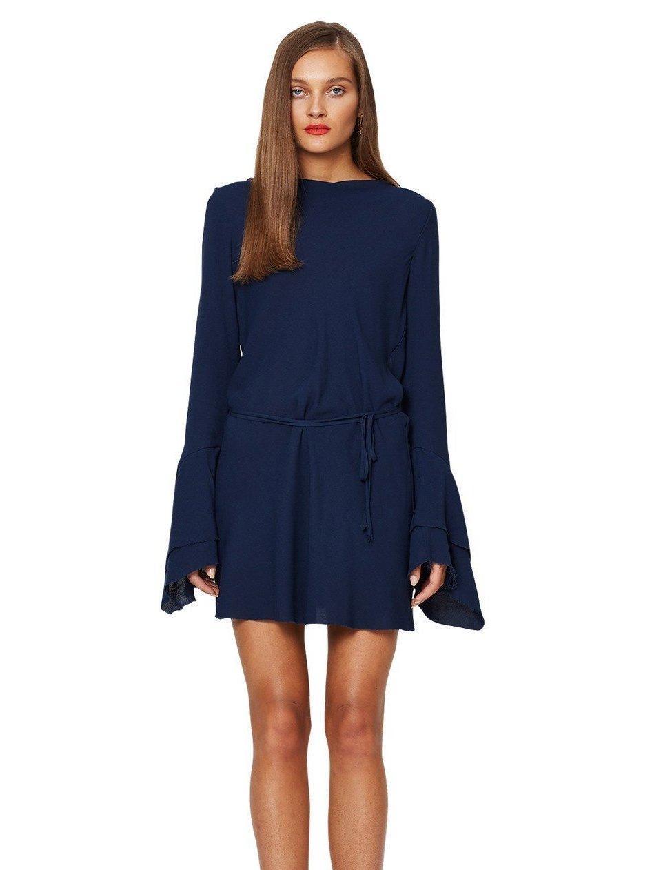 Bec & Bridge Emmanuel Eyes Long Sleeve Dress in Navy size 6 - Image 2