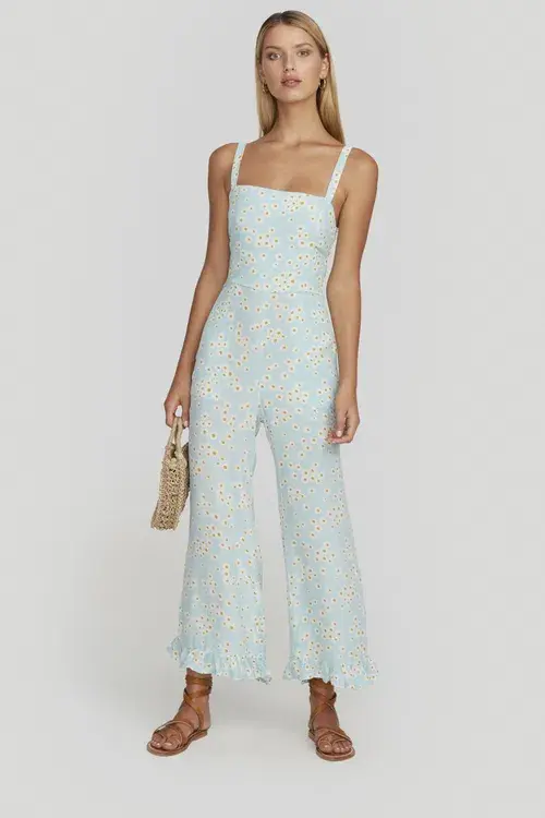Faithfull the Brand Frankie Jumpsuit Jasmin Floral Print Size Small  - Image 2