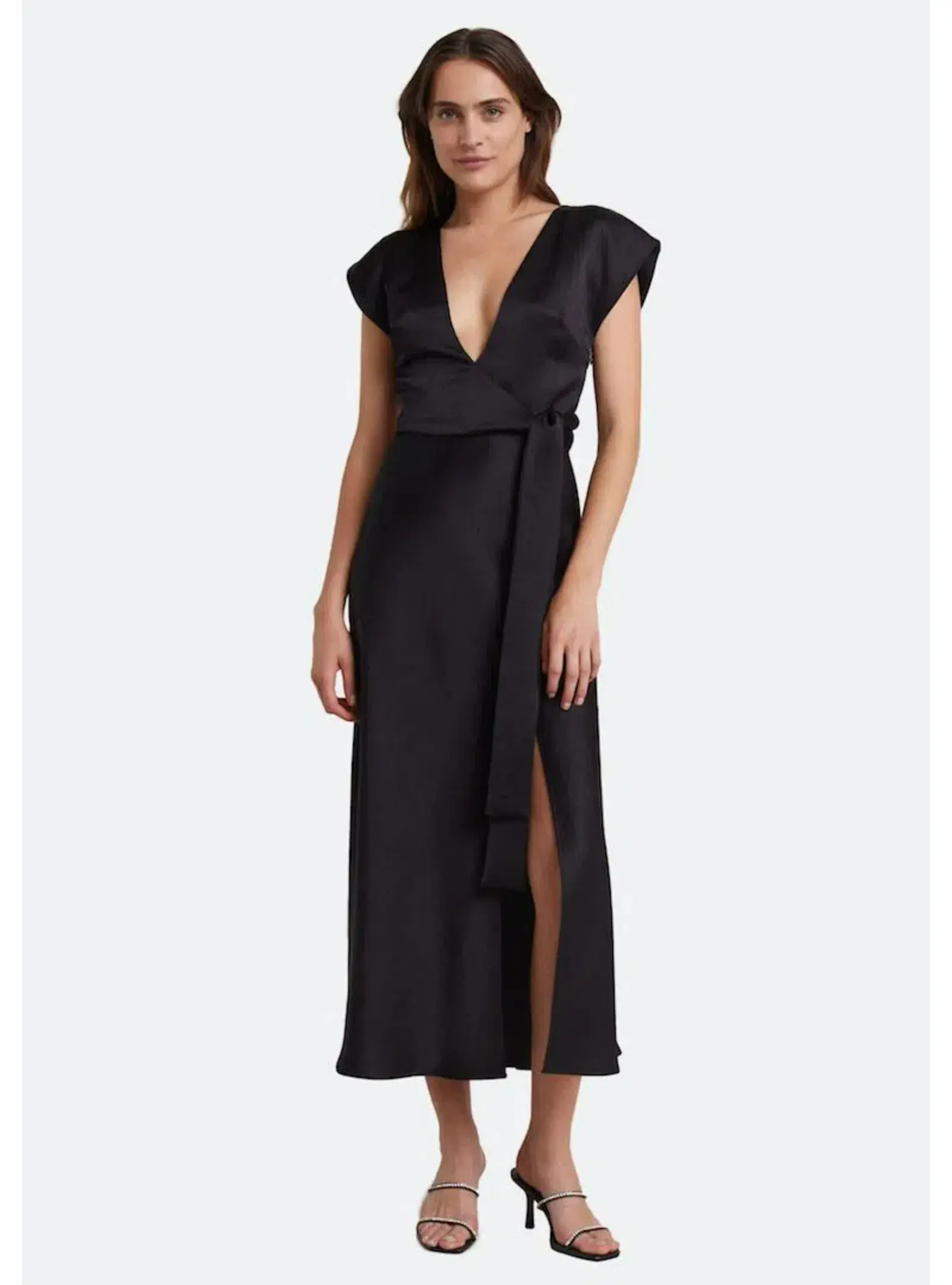 Bec & Bridge Dreamer Wrap Dress in Black Size AU 6 - Image 1