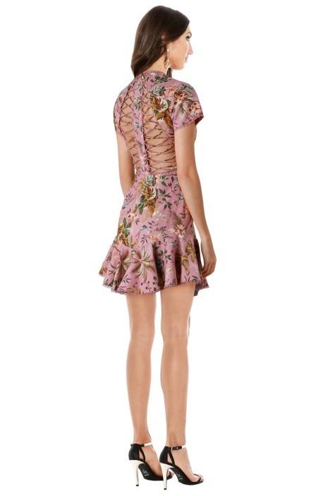 Zimmermann Tropicale Lattice Mini Dress Pink Floral Size 0 / AU 8 - Image 3
