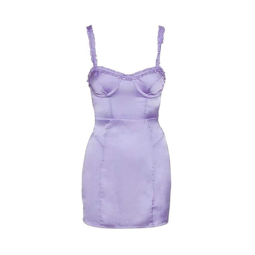 For Love and Lemons Jackpot Mini Dress Lilac Size 8 for rent on The Volte - main image