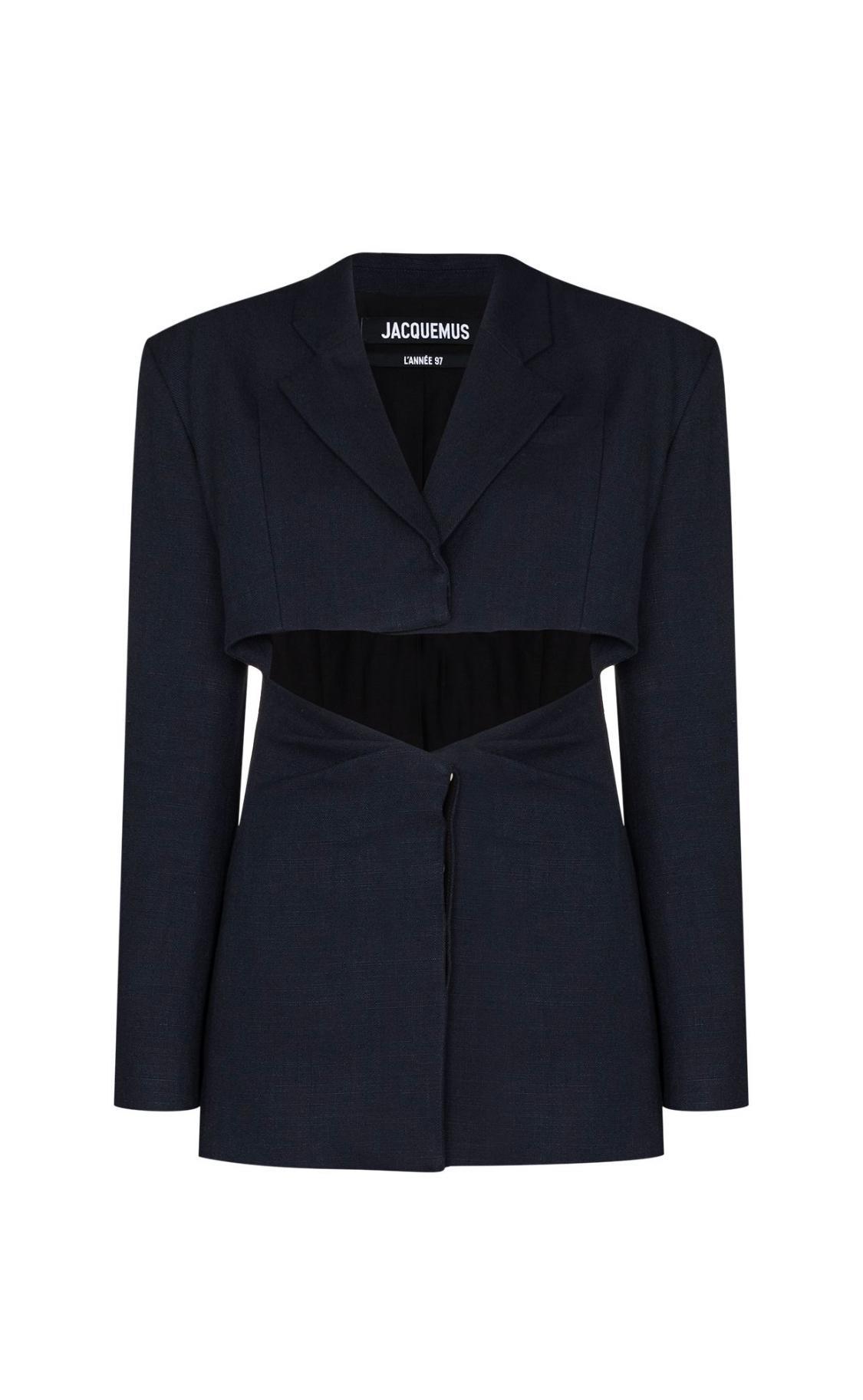 Jacquemus La Veste Arles Mini Dress Navy Size 36 - Image 6