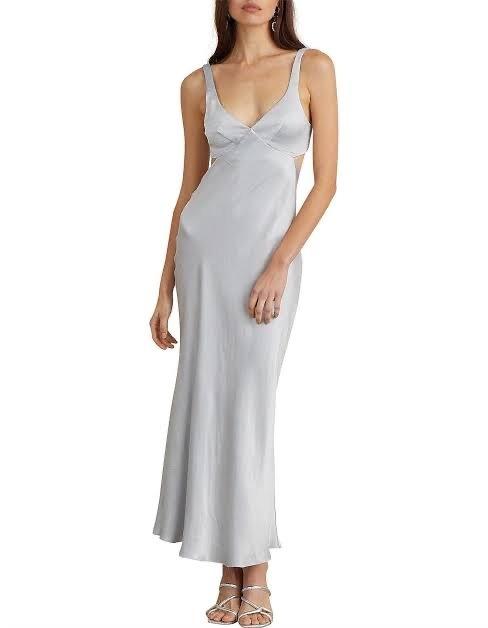 Bec & Bridge Caroline Cut Out Midi Dress Blue Size 8 - Image 1