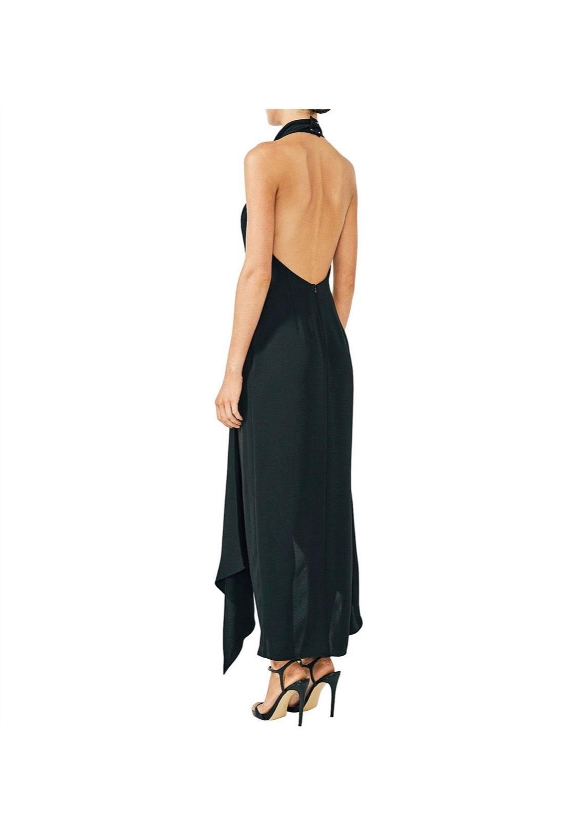 Voltaire Backless Draped Midi Dress - Image 2