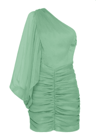 One Shoulder Mini Dress - Spearmint - Image 2