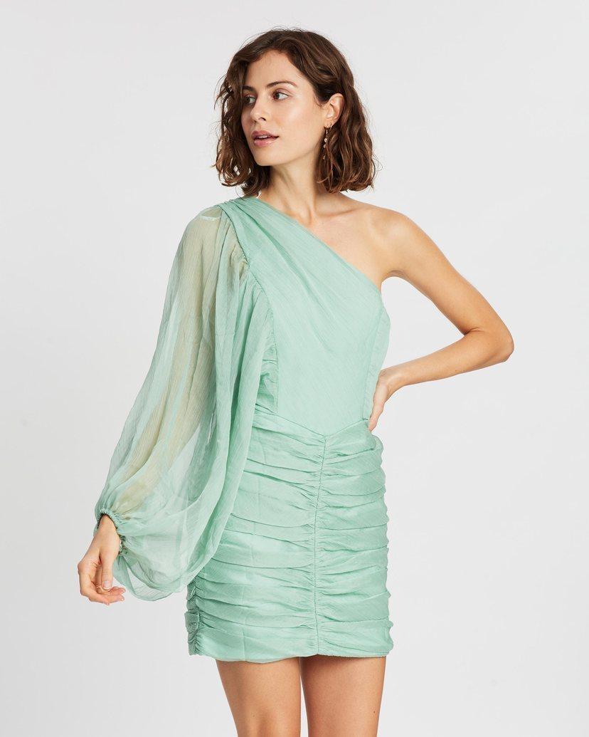 One Shoulder Mini Dress - Spearmint for rent on The Volte - main image