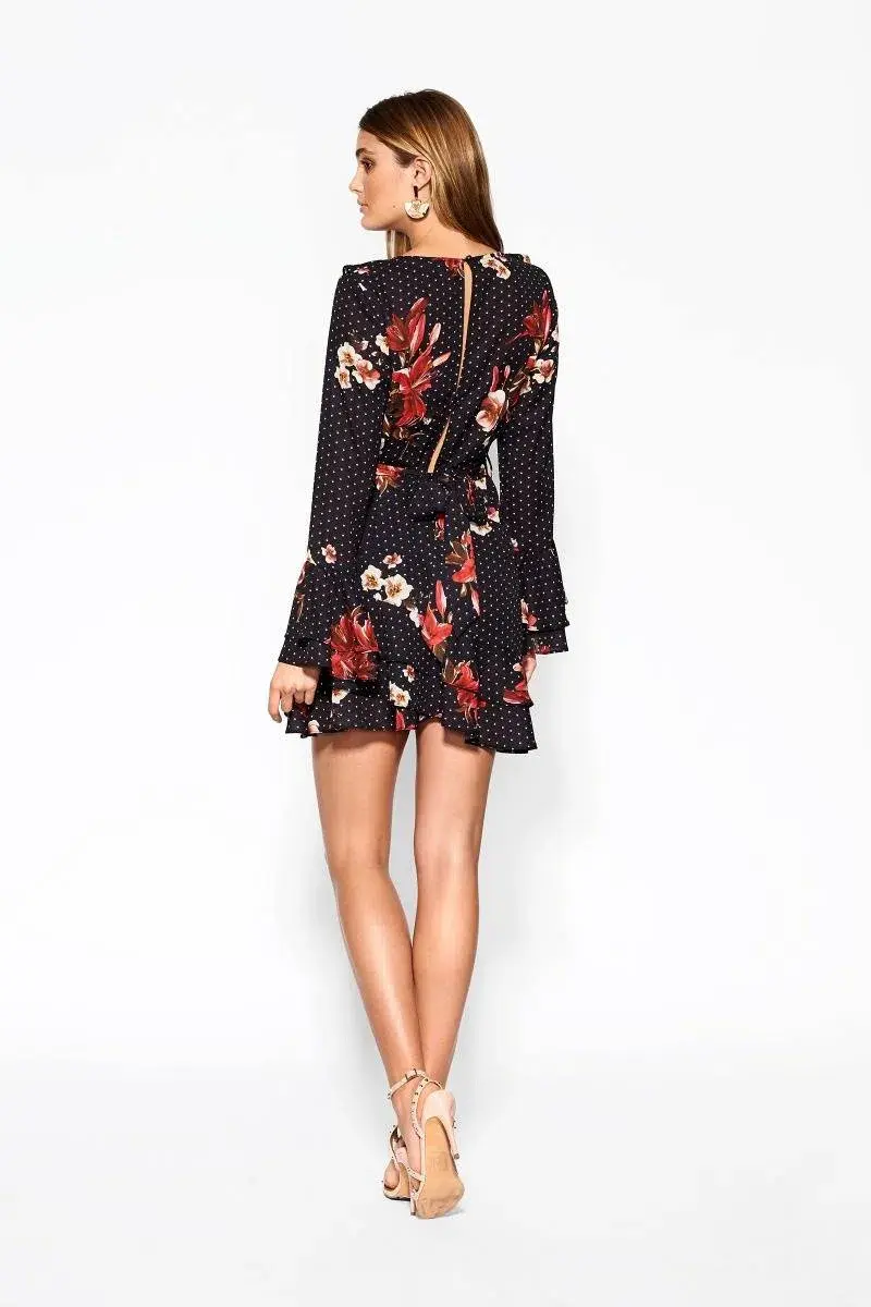 Shieke Lily Spot Mini Dress Floral Size 6 - Image 3