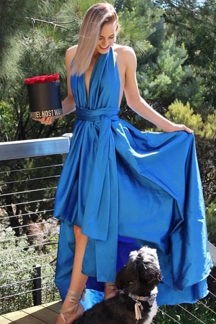 Lucy Laurita Cameo Bubble Gown in Ocean Blue Size 10 - Image 1