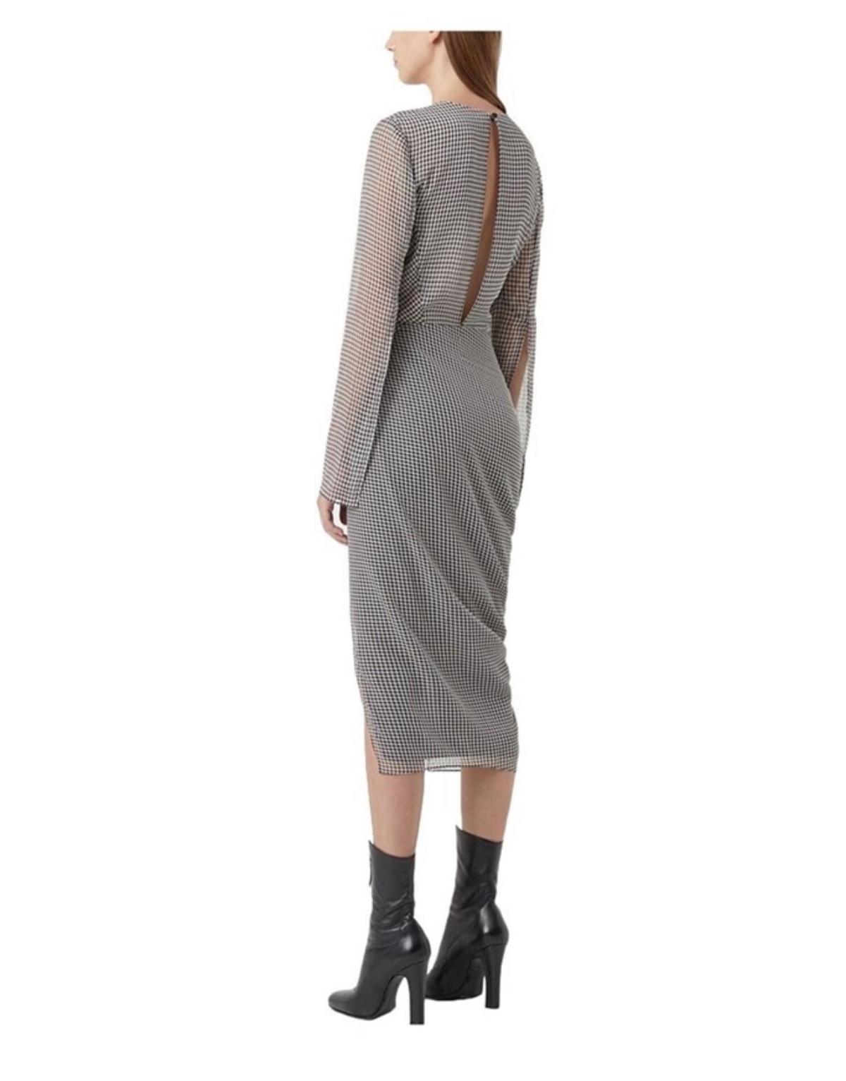 Camilla & Marc Miri Dress Gingham Checkered Grey Size 12 - Image 4