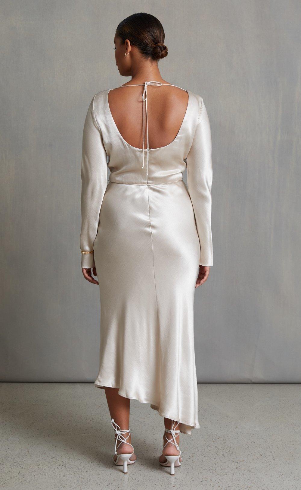 Bec & Bridge Moon Dance Long Sleeve Maxi Dress Sand Size 6 - Image 3