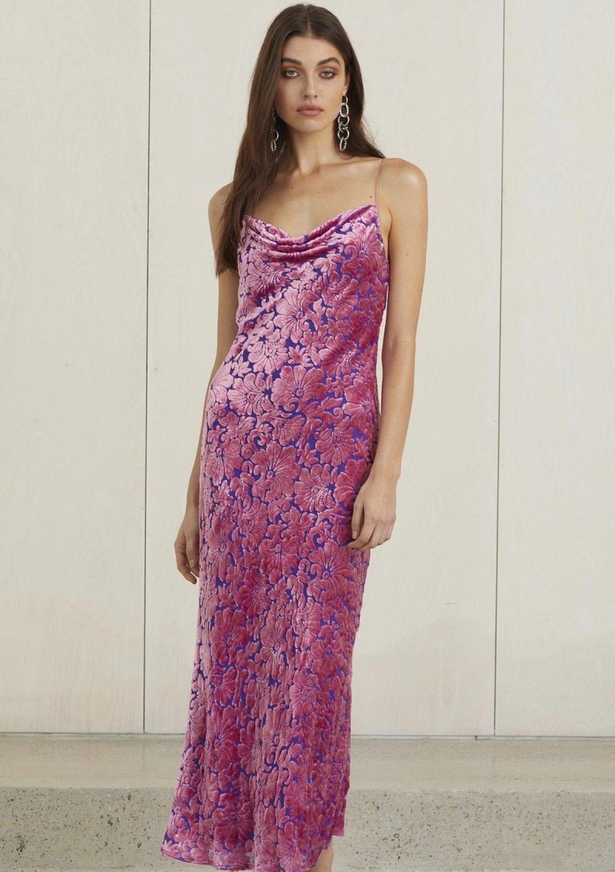 Bec & Bridge Boogie Nights Midi Dress Violet Size 10  - Image 1