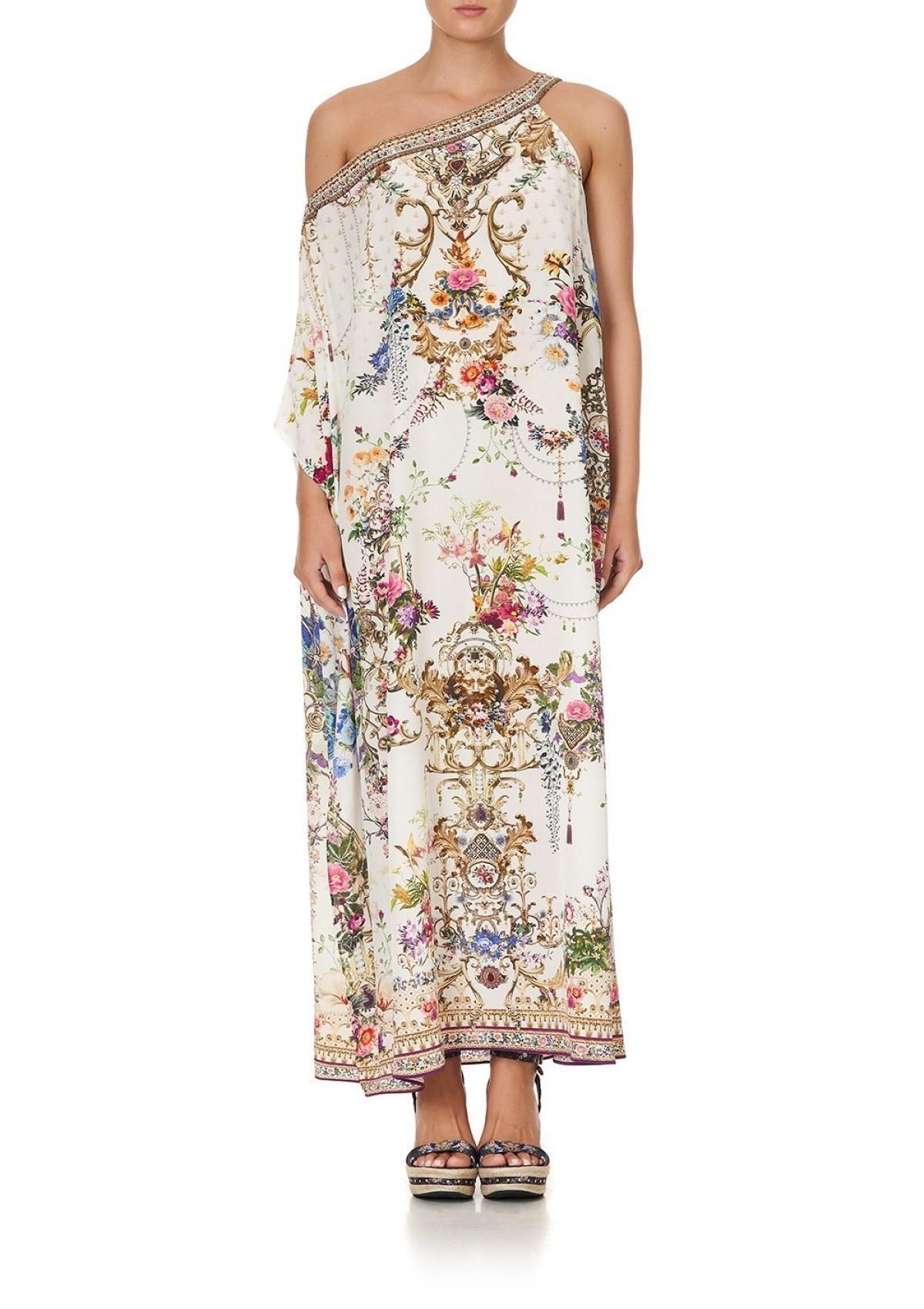 Camilla By The Meadow One Shoulder Kaftan with Neckband Dress Print Size 14 - Image 3