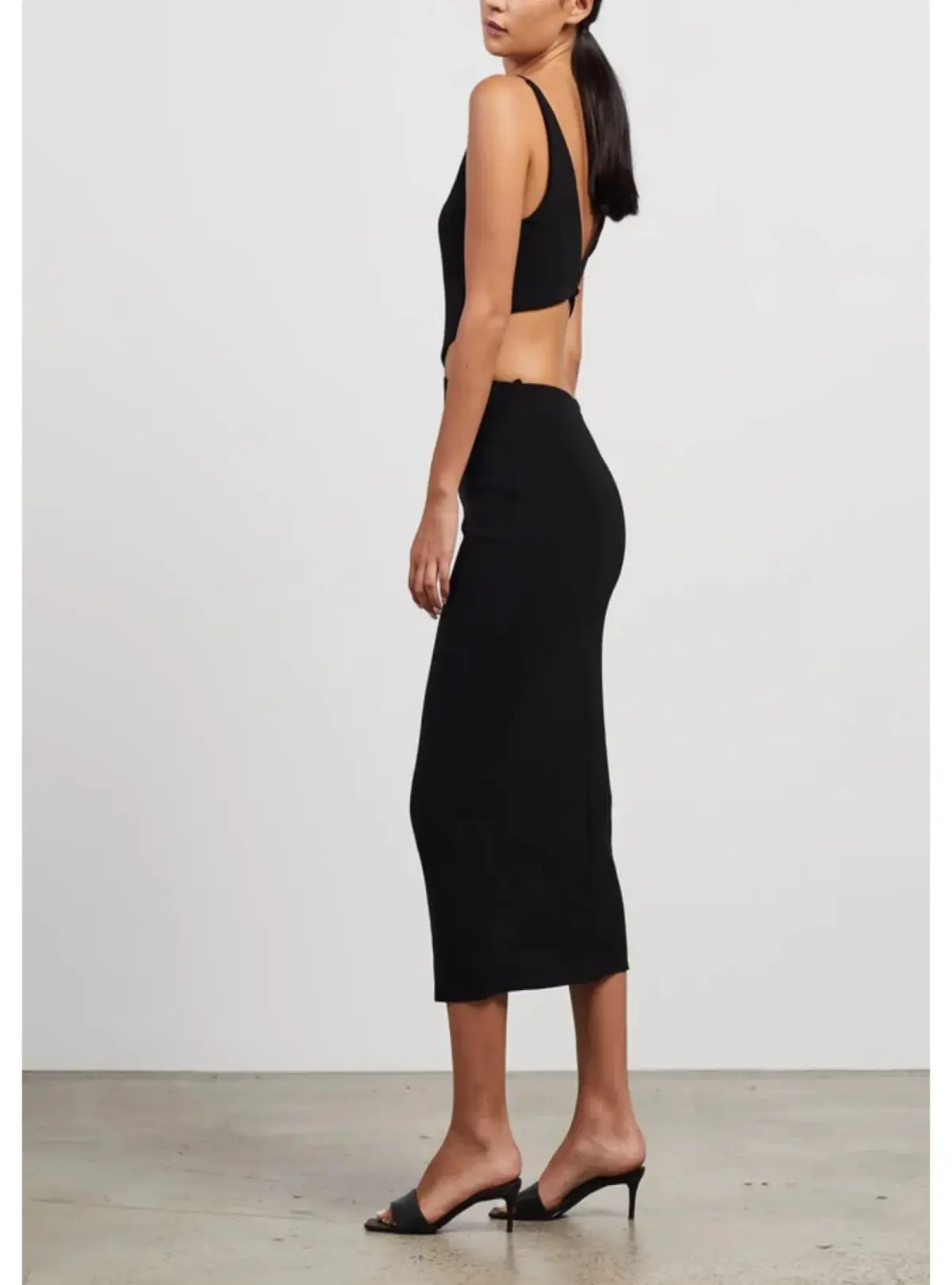 Bec & Bridge Scout Cut Out Midi Dress Black Size AU 8 - Image 2