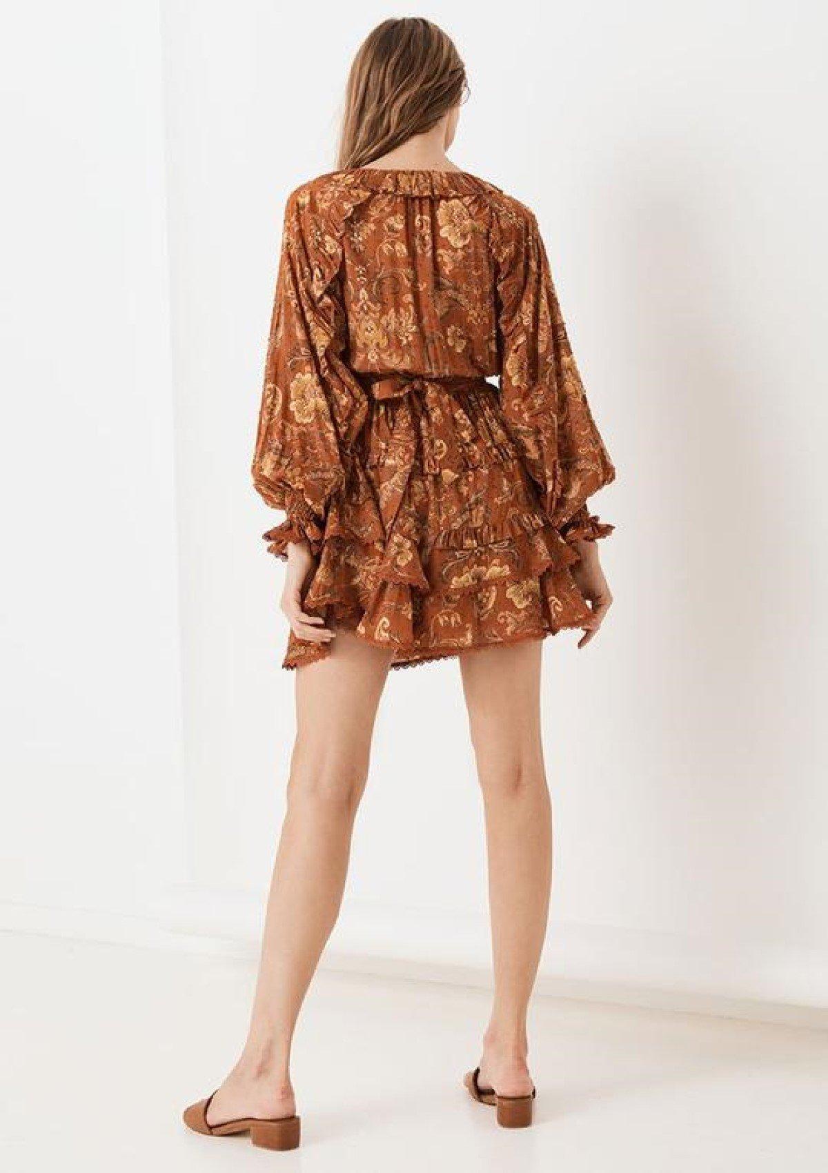 Spell  Aurora Long Sleeve Playdress Burnt Ember Print Size 14 - Image 3