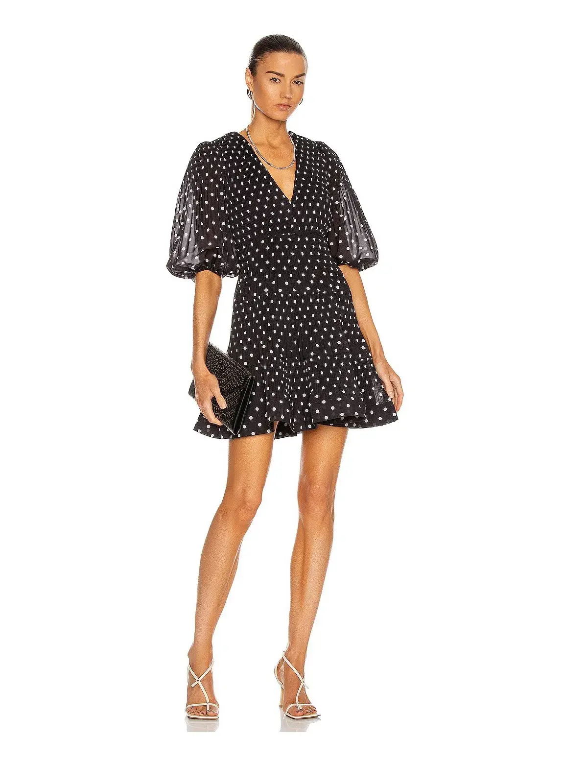  Zimmermann Wild Botanica  Pleated Long Sleeve Mini Dress Print Size 1 / Au 10 - Image 1