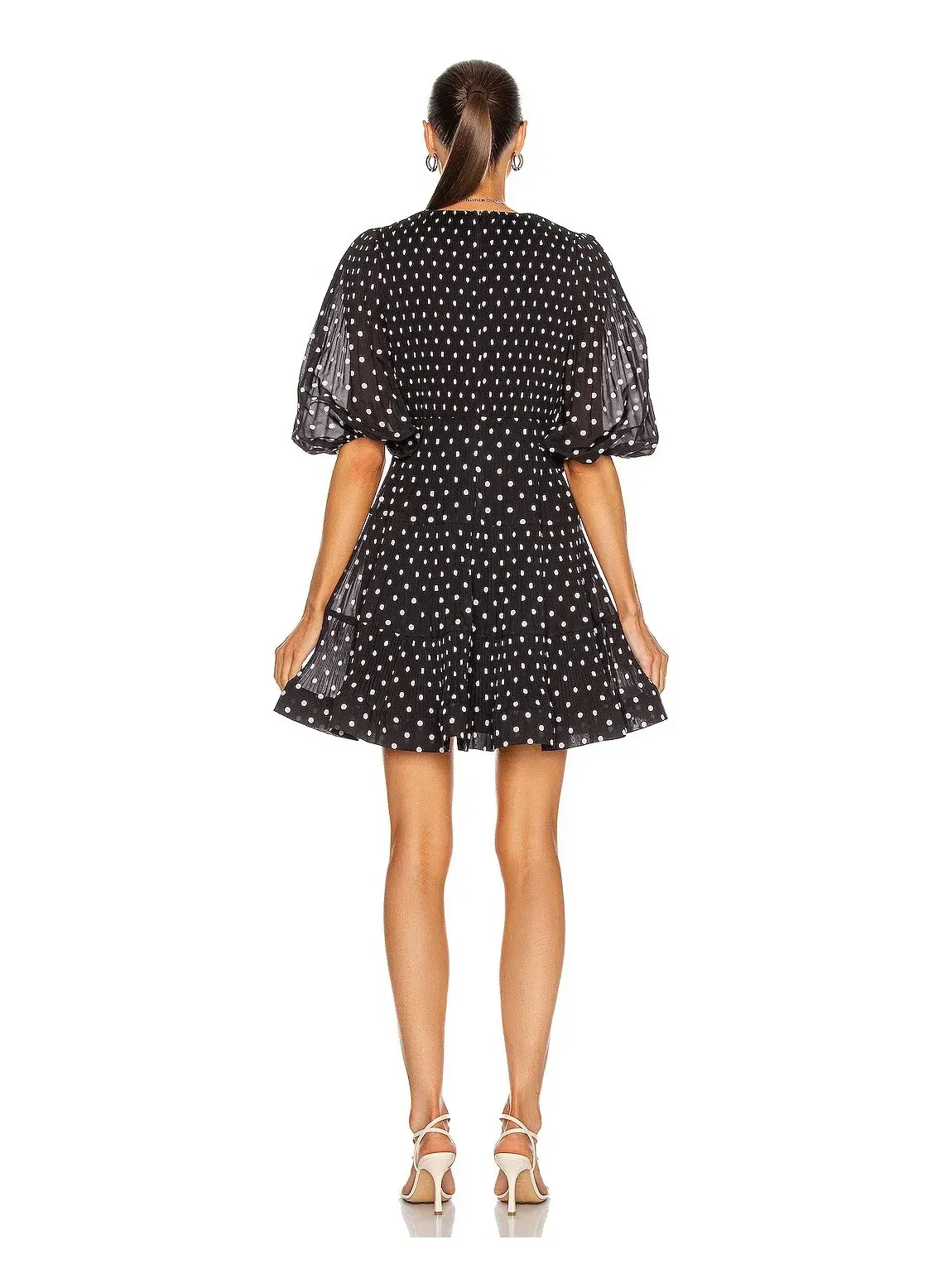  Zimmermann Wild Botanica  Pleated Long Sleeve Mini Dress Print Size 1 / Au 10 - Image 3