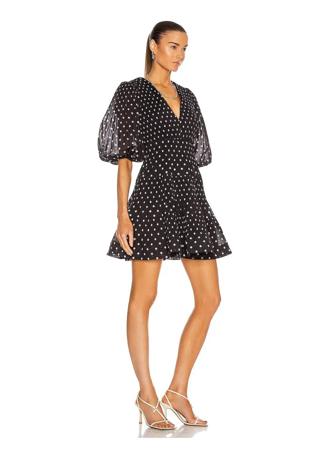  Zimmermann Wild Botanica  Pleated Long Sleeve Mini Dress Print Size 1 / Au 10 - Image 2