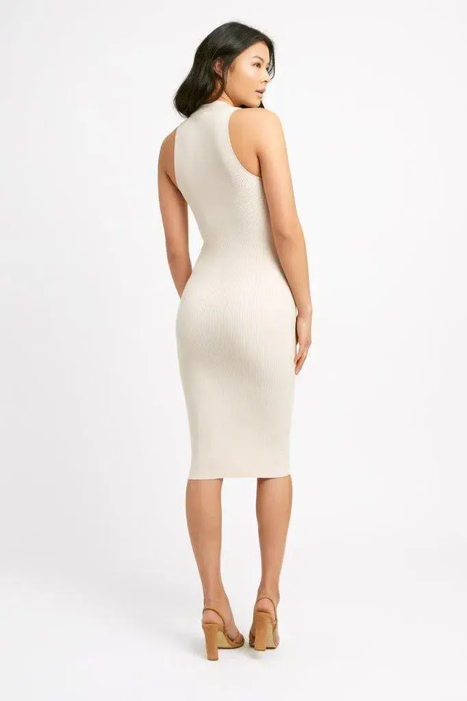 Kookai Lola Panel Dress Tapioca Cream Size 2 - Image 3