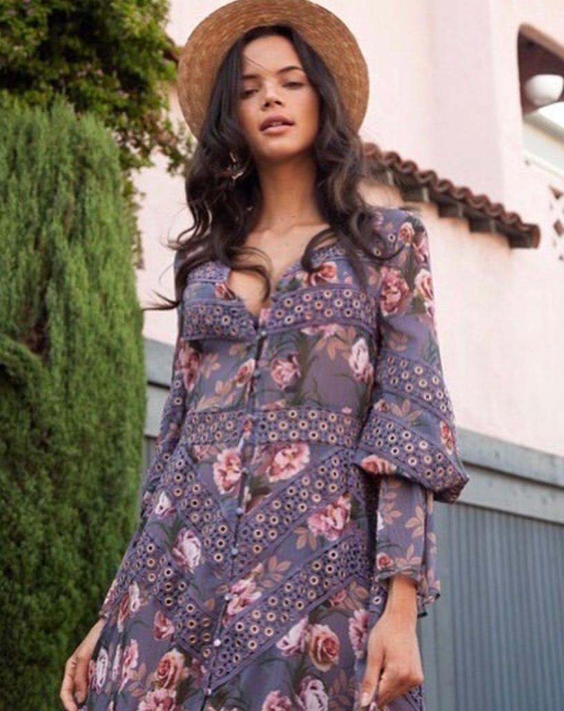 We Are Kindred Catarina Eyelet Floral Dress - Image 1