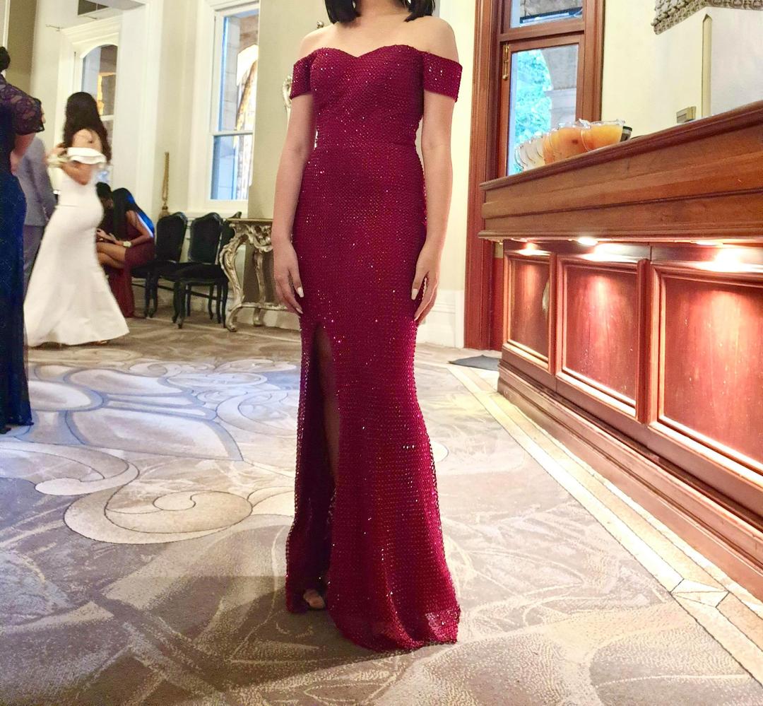 PORTIA AND SCARLETT Red Prom Dress Size 8  for rent on The Volte - main image