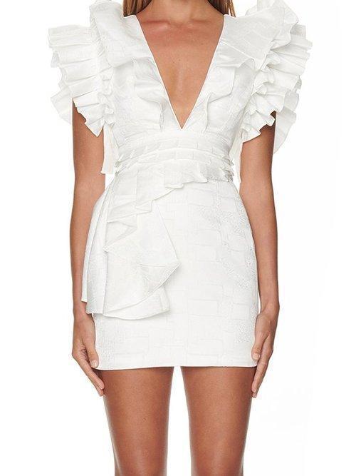 Eliya The Label Ariel Dress White Size 6 for rent on The Volte - main image